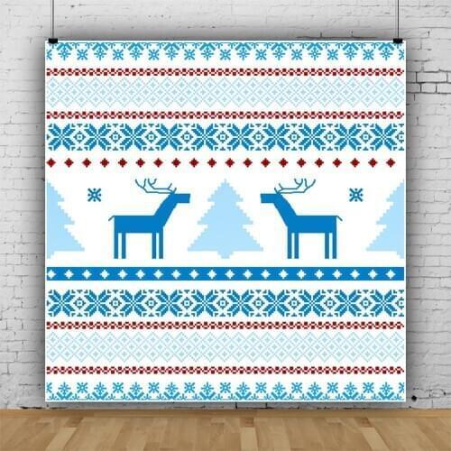 Xmas Decor Backdrop Winter Snowflake Elk Mosaic Background Christmas Party Decoration New Year Photo Studio Props Photo Booth