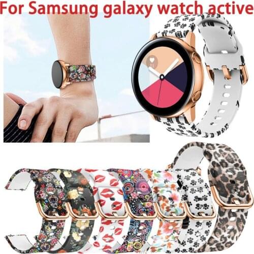 Silicone Sport Watch Band For Samsung Galaxy Watch Active Smart Watch Strap Replacement New Strap 20MM Smart Accessories