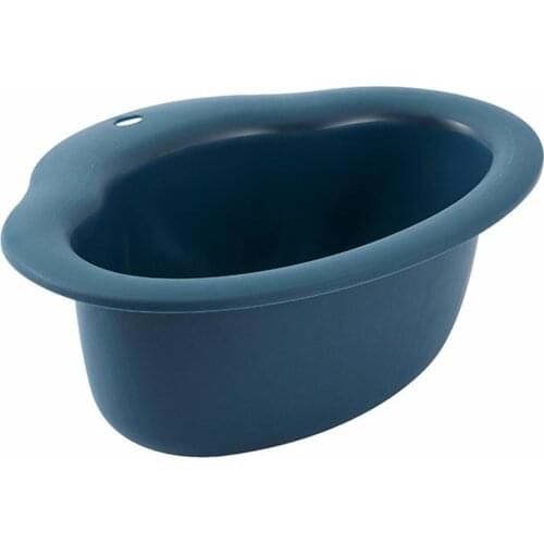 Blue Kitchen Sink Drain Basket Anti-clog Filter Strainer Shelf Vegetable Fruit Holder Oval Fruit Apple Cherry Drain Basket