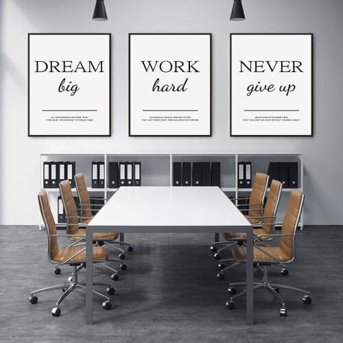Modern Office Simple Decorative Pictures Motivational Wall Art Poster Prints Positive Quote Art Painting on Canvas Home Decor