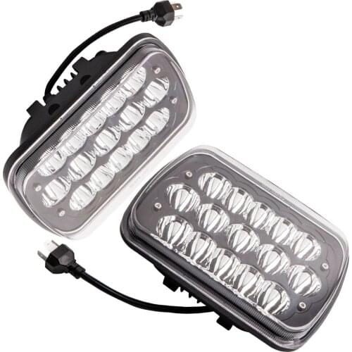 1 PAIR For Jeep Wrangler 1986-1995 LED Headlights 1984-2001 For Cherokee 5x7 7x6