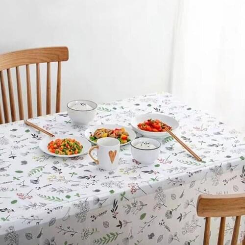 Rectangular PEVA Waterproof And Oil-Proof Tablecloth Is Specially Designed For Party Home Dining