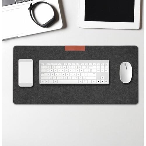 Felt 70x32cm Non-Slip Scratch-Resistant Desktop Mouse Pad For Notebook Desktop Computer Mouse Pad Black, Dark Grey, Navy Blue