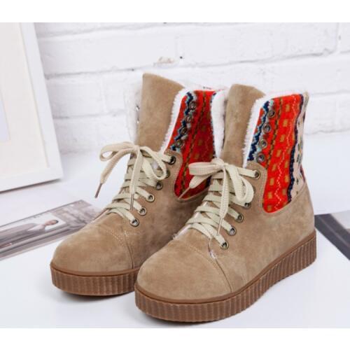 Big Size 9 10 11 12 boots women shoes ankle boots for women ladies boots shoes woman winter Tie before matching colors