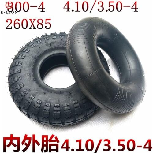 10 Inch Engineering Vehicle Tire 4.10/3.50-4 Inner and Outer Tire 3.00-4 Pneumatic Tire Explosion Proof Solid Tire