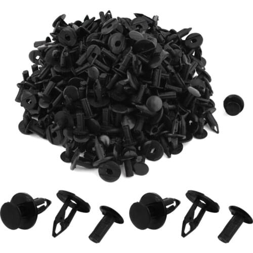 100pcs Black 8MM Car Plastic Rivets Fastener Retainer Clips Moulding Assortment GHMY