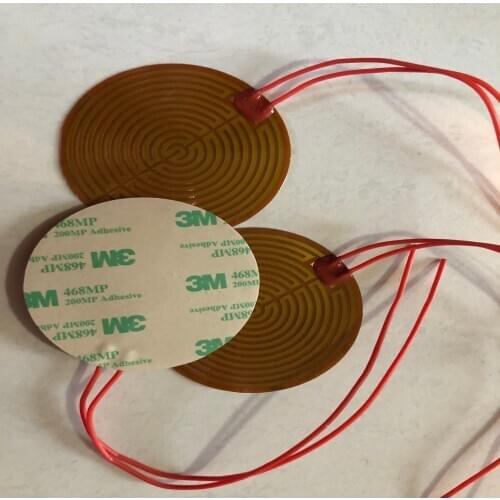 190mm 24v 220w Round Eeletric Polyimide heating film polyimide heater plate electric heated film