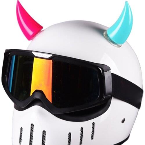 2PCS Car Motorcycle Helmet Devil Horn Cute Cat Ears Decoration Motocross Full Face Off Road Helmet Decoration Car Accessories