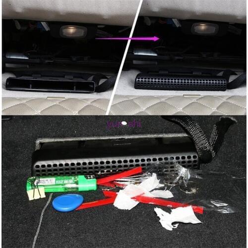 2 pcs ABS Car Air Conditioning Decoration Outlet Vent Trim Strip Cover caps For Mercedes Benz GLC C E Class W205 W213 C200 .etc