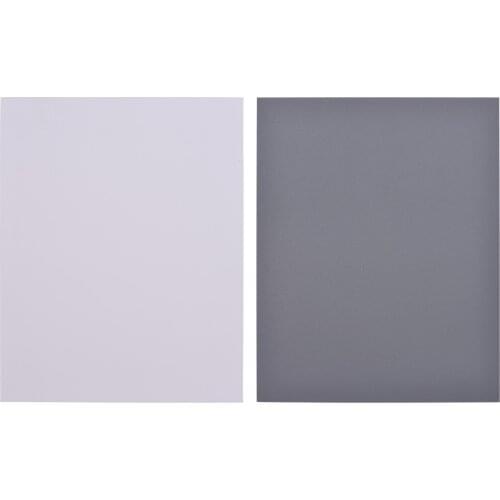 25*20CM Large Size White Balance Card White Card + Grey Card Set 18% Exposure Photography Card for Digital Film Video Shooting