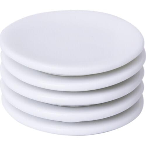 5 Pieces 1:12 Dollhouse Miniatures White Porcelain Dish Plate Tableware Kit Kitchen Decor