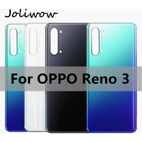 6.4 inch For Oppo Reno 3 Battery Cover Door Housing case Rear Glass parts Replacement for Reno 3 Reno3 5G Back Battery Cover