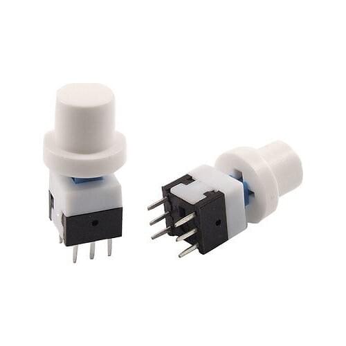 8 x 8mm Round Cap PCB Momentary Push Button Tactile Tact Switch 6 Pin DIP