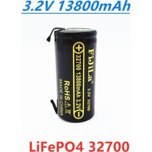 2021 high capacity 3.2V 32700 13800mAh LiFePO4 Battery 13.8Ah 50A Continuous Discharge Maximum High power battery+Nickel sheets
