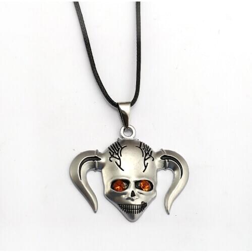 Anime BLEACH Necklace Kurosaki Ichigo Inoue Orihime Ishida Uryuu Pendant Rope Chain Necklaces Women Men Skull Gifts Jewelry