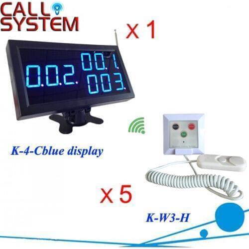 1 set Wireless Nurse Call System Health Center Number display and pull cord Calling button 5pcs K-W3-H