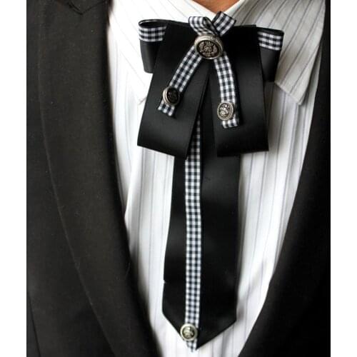 New Free Shipping fashion casual Mens male female original British Style wedding groom host bow tie brooch headdress man woman