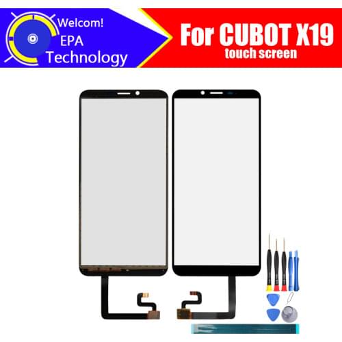 CUBOT X19 Digitizer Touch Screen 100% Guarantee Original Glass Panel Touch Screen Digitizer For CUBOT X19+ tools + Adhesive