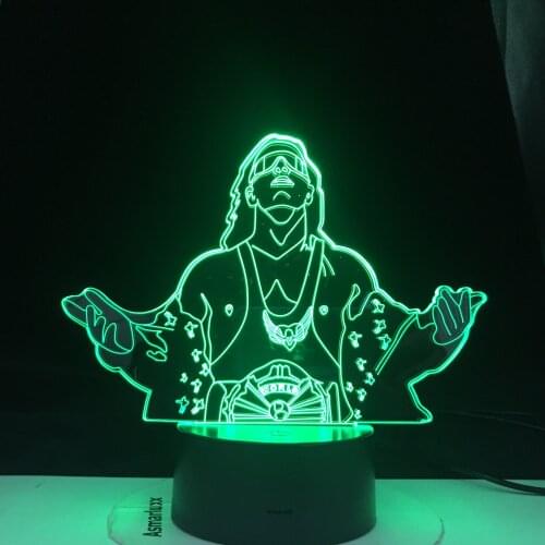 Saint Man Figure Character for Children Bedroon Religion Decoration Led Remote Control Night Light Table 3d Table Lamp Light