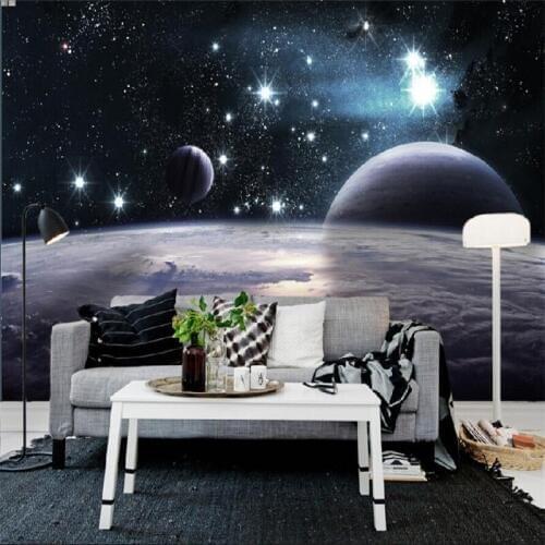 Photo wallpaper Cosmic sky ceiling theme large mural Bedroom Sofa bar KTV background wallpaper 3D Wallpaper