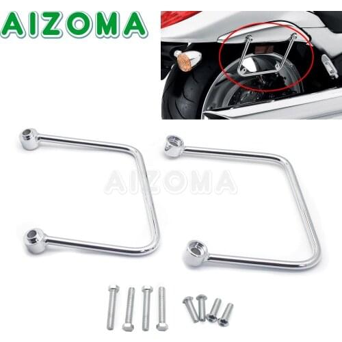Chrome Motorcycle Frame Saddlebag Support Mounting Bracket Set for Harley Softail Slim FLSL Street Bob FXBB 2018 2019 2020 2021
