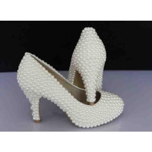 2018 handmade custom made Beautiful Platform High Heel Dress Shoes Bridal Wedding Dress Shoes Evening Dress Shoes