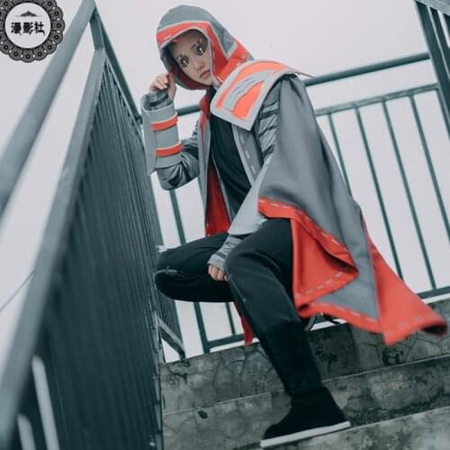 Naib Subedar Mercenary Cos Assassin Cosplay Costume Game Identity V Unisex Man Female Costume Cloak+Top+Pants+Bracers+glasses