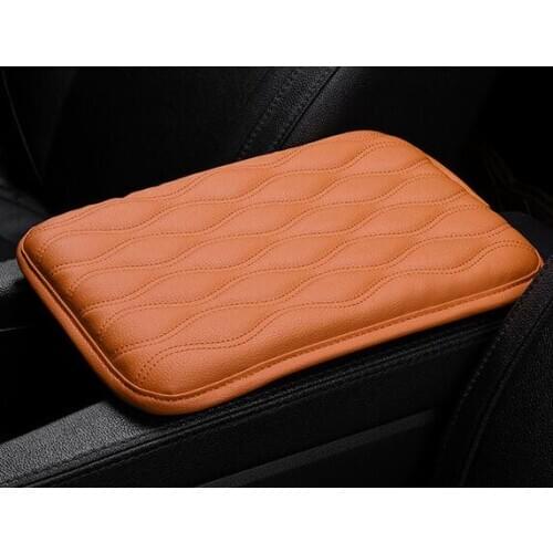 Leather Car Armrest Pad Covers Universal Center Console Auto Seat Armrests Box Pads Black Armrest Storage Protection Cushion