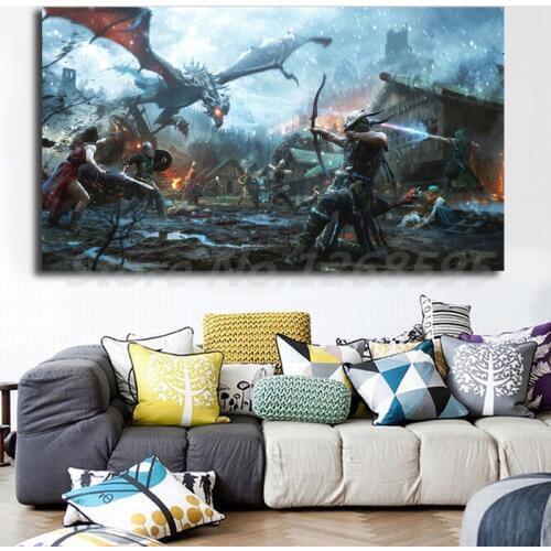 Blades Legends Heroes Of Skyrim HD Wallpapers Art Canvas Poster Painting Wall Picture Print Home Bedroom Decoration