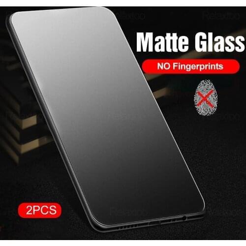 2pcs matte frosted tempered glass for poco x3 f3 5g m3 redmi note 7 8 9 9s 10 pro 10s 8t 7a 8a 9a 9c nfc screen protectors film