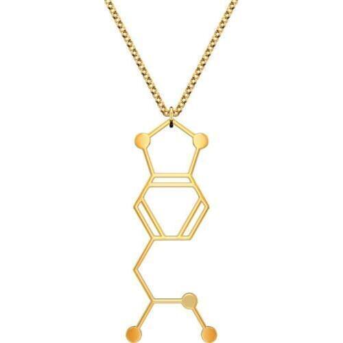 MDMA Molecule Necklace Color free Choice Silver or Gold or Matte Black Free Ship