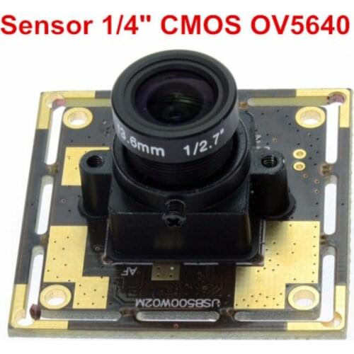 Cmos 5MP USB Camera Module OV5640 Sensor Surveillance Camera 2592 X 1944 High Speed HD MJPEG 30fps at 1280P with 3.6mm Lens
