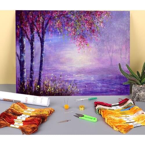 Natural Scenery Win This Pre-Printed 11CT Cross Stitch DIY Embroidery Full Kit DMC Threads Needlework Promotions