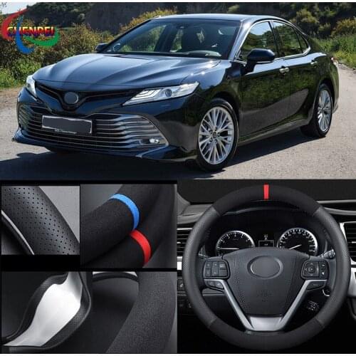 38cm Non-Slip Dreathable Suede steering wheel cover For Toyota Camry Car Interior decoration accessories
