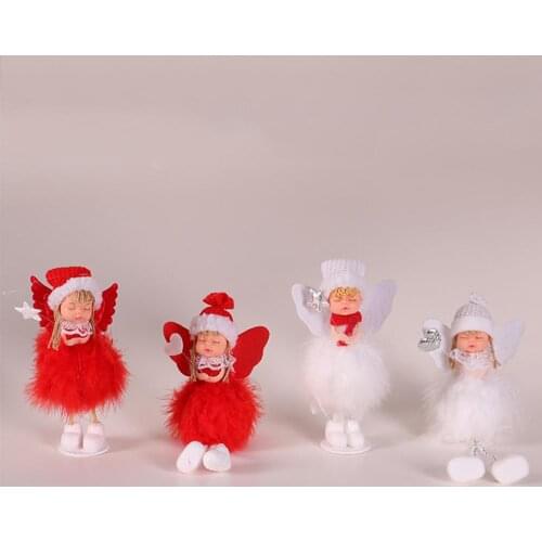 New Brand Christmas Gift Plush Angel Pendant Innovative Christmas Tree Decorations Closet Hanging Ornaments Home Decor