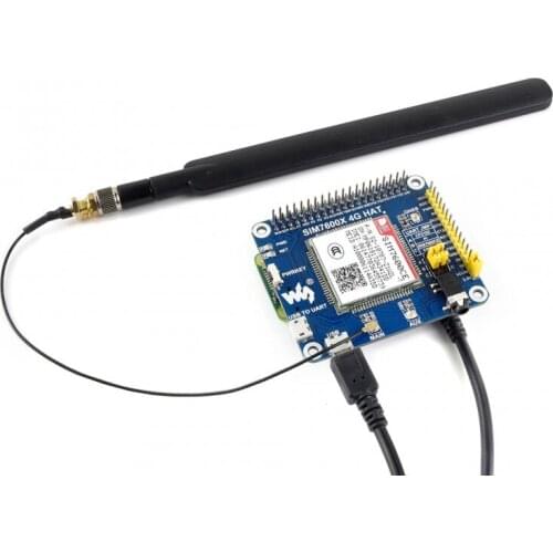Official Raspberry Pi 4G/3G/2G/GSM/GPRS/GNSS HAT Based On SIM7600CE-T Support Dial-up