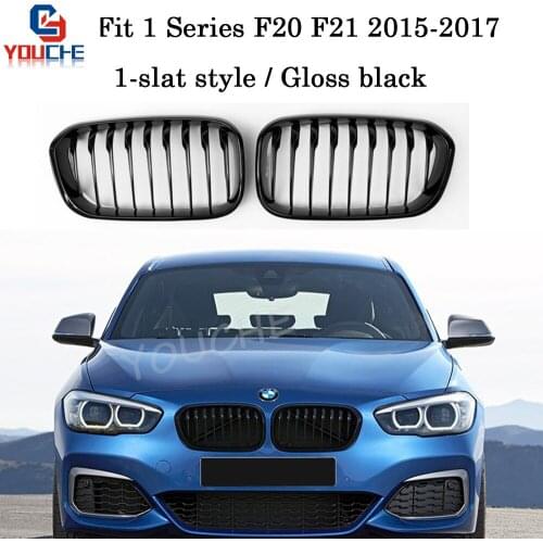 F20 Facelift Replacement Front Bumper Grille Kidney Grill Mesh for BMW 1 Series F20 F21 Hatchback 2015 + 118i 120i 128i M140i