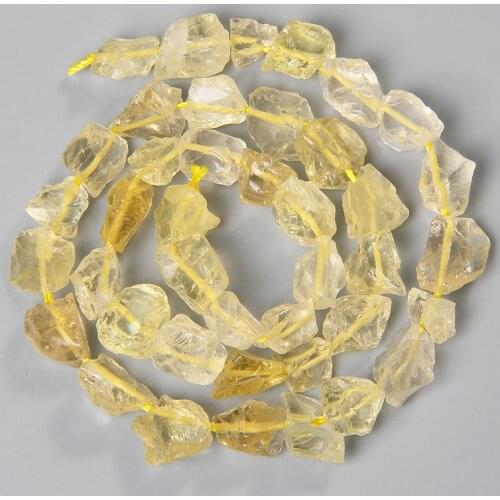 Transparent 7-11MM Natural Yellow Citrines Quartz Beads Raw Minerals Crystal Nugget Bead For Jewelry Making DIY Earring Bracelet