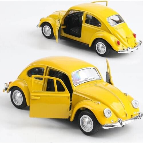 High Simulation Retro Classic Beetle, 1:36 Alloy Car Models, Metal Diecasts, Pull Back Toy Vehicles, Free Shipping