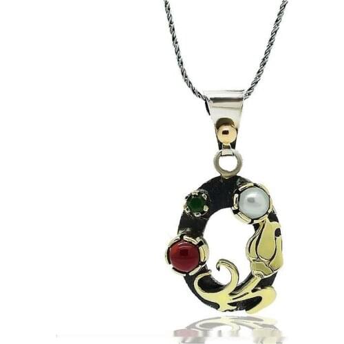 Silver Natural Gemstone Authentic Necklace