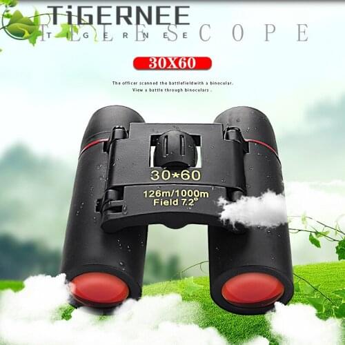 Zoom Telescope 30x60 Folding Binoculars With Low Light Night Vision For Outdoor Bird Watching Travelling Hunting Camping 1000m