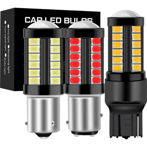 2pcs T20 Led 7440 7443 T25 3157 Bulb W21W W21/5W WY21W P27/7W Led 5730 Chips Auto Reverse Backup DRL Lamp Car Turn Signal Light