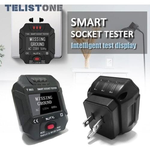 EU/US/UK Plug Socket Outlet Tester Smart Socket Tester Digital LCD Socket Tester Circuit Polarity Detector Plug Breaker