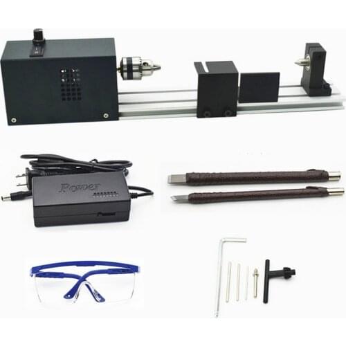 Woodworking Lathe Stepless Speed Regulation Mini Rotary Tool Polishing Wooden Bead Diy Mold Milling Machine Ordinary Small Lathe