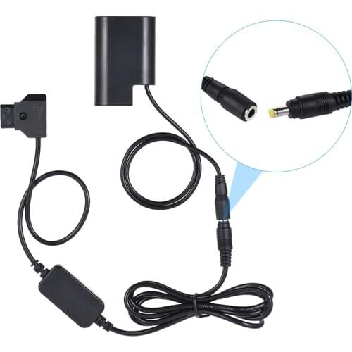 Andoer V-mount / Anton Bauer D-Tap to DMW-DCC12 DC Coupler Cable Dummy Battery Adapter for DMC-GH5/GH4/GH3