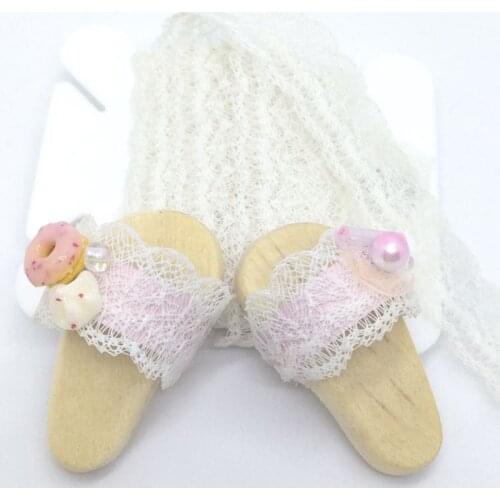 1Pair Lovely Lacy Princess Slippers for Blyth, Azone Doll Shoes Accessories