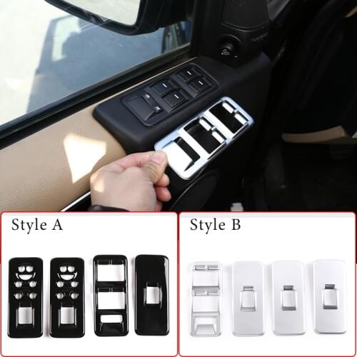 4pcs Car Window Lift Switch Button Control Panel Frame Cover Trim For Land Rover Discovery 3 LR3,Range Rover Sport Accessories