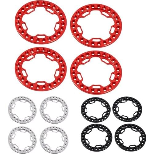 4PCS Alloy Wheel Rims Beadlock Ring 1.9 Inch Replacement Wheel Ring For 1/10 RC Axial SCX10 Crawler Car