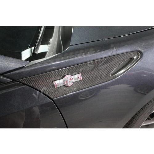 Car Accessories Dry Carbon Fiber Fender Emblem Cover Fit For GT86 FT86 ZN6 FR-S Fender Emblem Cover Car-styling