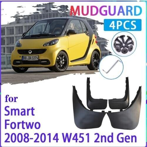 Car Mud Flap for Smart Fortwo W451 451 2008~2014 2009 2010 2011 2012 2013 Mudguard Splash Guard Fender Mudflaps Auto Accessories
